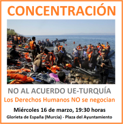 Cartel concentración refugiados