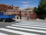 Un total de 34 pasos de peatones pintados para el inicio del curso escolar
