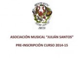 La Asociación Musical Julián Santos mantiene abierto el plazo de matrícula para su escuela
