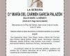 Tanatorio El Santo Ángel le informa del fallecimiento de la señora Dª. María del Carmen García Palazón