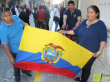 Concentración silenciosa, en las puertas del Ayuntamiento de Jumilla, para recordar a las víctimas del terremoto de Ecuador