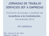 Este jueves se llevará a cabo en Jumilla una jornada sobre Servicios SEF a Empresas