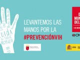 Lazos rojos y vales canjeables por un preservativo para conmemorar el Día del SIDA
