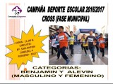 Fase Municipal de Cross Deporte Escolar en el Circuito Urbano del Bº San Antón.