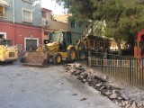 Comienzan las obras de renovación de las aceras de la Plaza del Rollo
