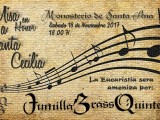 Jumilla Brass Quintet ameniza la misa en honor a Santa Cecilia en Santa Ana