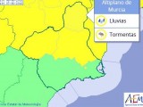 Aviso amarillo por lluvias y tormentas en el Altiplano para hoy miércoles