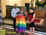 Jumilla apoyó el día del Orgullo LGTBI con la colocación de la bandera arcoiris en el Ayuntamiento