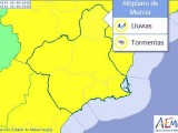 La AEMET activa para mañana sábado el aviso amarillo por tormentas en buena parte del sureste de España