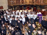 Más de 130 alumnos de Banda y Coro de la Escuela Municipal  y del Conservatorio Profesional de Música realizaron un concierto de Semana Santa