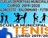 Abierto de desde hoy lunes el periodo de inscripciones para el curso 2019/20 de las Escuelas Municipales de Tenis, Baloncesto, Balonmano y Fútbol