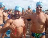 Dos nadadores del Club Natación Jumilla en la Travesía de la Isla Grosa