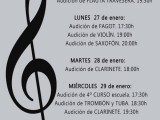 El Conservatorio Profesional de Música “Julián Santos” de Jumilla y los alumnos de 4º de la Escuela celebran sus audiciones de enero
