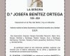 Tanatorio El Santo Ángel le informa del fallecimiento de la señora D.ª Josefa Benítez Ortega.