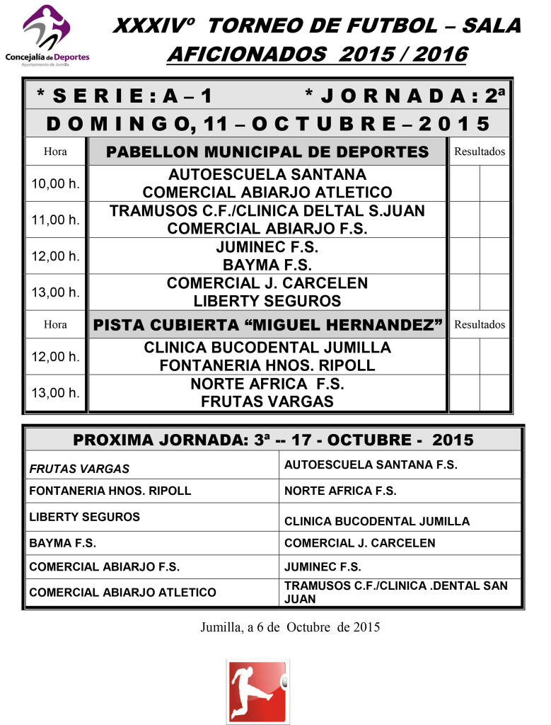 Jornada Semanal Serie A - 1