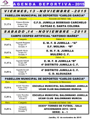 Agenda Deportiva , 13,14 y 15 noviembre 2015
