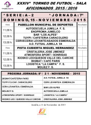 Jornada Semanal 14, 15 y 16 Nov 2015
