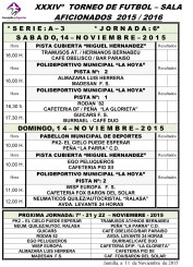 Jornada Semanal 14, 15 y 16 Nov 2015
