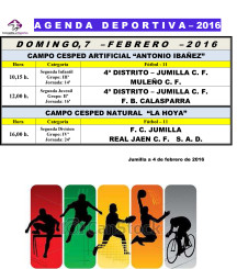 Agenda  Deportiva      5,  6 y 7        Febrero 2016 -